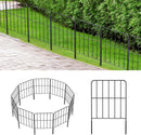 OUSHENG DECORATIVE GARDEN FENCE 10 PACK, TOTAL 17FT (L) X 13IN (H) - BLACK - Brand New
