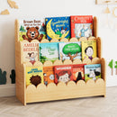 SPACEAID 3-TIER 29.6"W SCALLOPED BOOKSHELF MONTESSORI WOODEN 62MTSJ-01K-3N - Like New