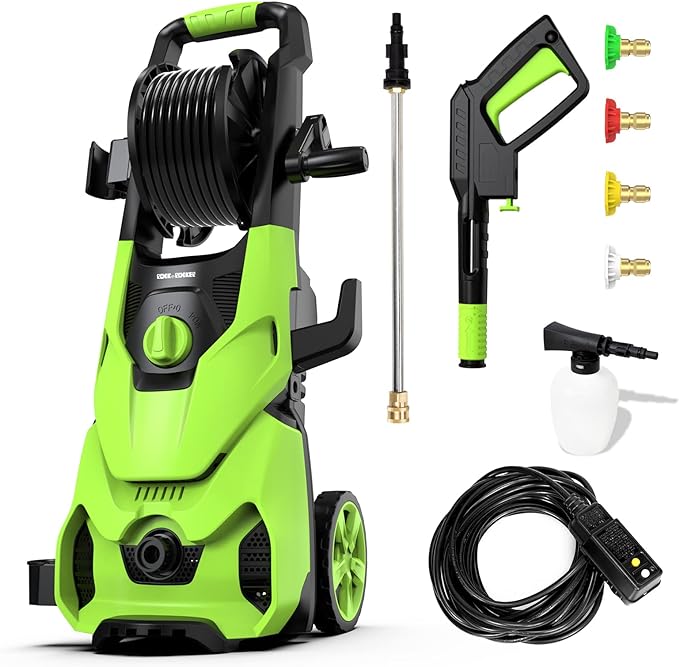 Rock&Rocker Von3.2 Powerful Electric Pressure Washer 2150PSI Max 2.6 GPM - Green Like New