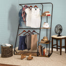 HONEY-CAN-DO FREESTANDING DOUBLE-ROD OPEN-CLOSET CLOTHES STORAGE WARDROBE - Like New
