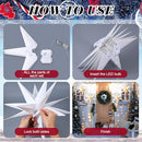 VIHOSE 12 PC LARGE WHITE MORAVIAN 15'' LED TREE TOPPER 3D LIGHTED HOLIDAY XMAS - Like New
