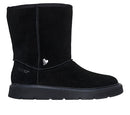 169181 SKECHERS WOMEN'S KEEPSAKES COZY MID HANDS 7.5 BLACK/BLACK - Brand New