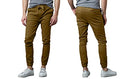 GALAXY BY HARVIC MEN'S BASIC STRETCH TWILL JOGGERS CHINO SIZE LARGE - TIMBER - Brand New