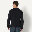 AMAZON ESSENTIALS MEN'S RELAXED-FIT LONG SLEEVE HENLEY BLACK SIZE SMALL - Brand New