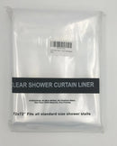 CAITLIN CLEAR SHOWER CURTAIN LINER, NON-TOXIC PEVA, 72X72 - Like New