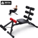 MERACH AB TRAINER ABDOMINAL WORKOUT BENCH EXERCISER HOME FITNESS MACHINE - BLACK - Like New
