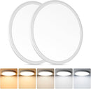Brightever 12 Inch LED Flush Mount Ceiling Light, 2-Pack White - Like New