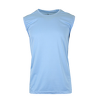 GALAXY MEN'S PERFORMANCE MOISTURE WICKING ACTIVE MUSCLE TEE SIZE: M - LIGHT BLUE - Brand New