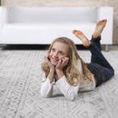 BOHO AREA RUG 5X7 FEET MODERN AREA RUG NEUTRAL CARPET FOR BEDROOM - Like New