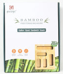 GUIOGC BAMBOO FOOD STORAGE BAG ORGANIZER HOLDER DISPENSER ZIPLOCK 15" X 12" X 3" - Like New