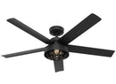 HUNTER FAN COMPANY MILL CREEK LED 52" 5 BLADE CEILING FAN - MATTE BLACK - Like New