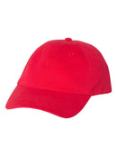VALUCAP BRUSHED TWILL ADJUSTABLE CAP - RED - Like New