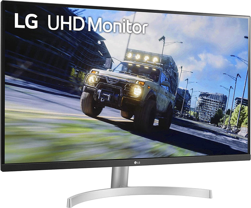 LG Monitor 32" UHD AMD FreeSync Built-in Speakers 32UN500-W - Silver/White - Like New