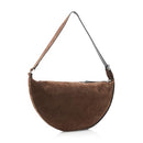 ALLSAINTS HALFMOON SUEDE SHLDR FANGO BROWN W337XC ONE SIZE - FANGO BROWN - Brand New