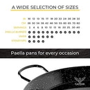 Castevia 24" Enameled Steel Paella Pan, 60cm, 20 servings, B07TW3BH3H - Black - Brand New