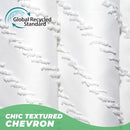 TURKIO BOHO FABRIC SHOWER CURTAIN 72 X 72 INCHES MODERN SHABBY CHIC - WHITE - Like New