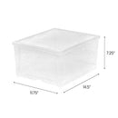 IRIS IRIS USA Stackable Shoe Storage Box with Flip Up Door, 4 Pack - Wide - Like New