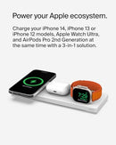 BELKIN BOOSTCHARGE PRO 15W 3-IN-1 WIRELESS MAGSAFE CHARGING PAD - WHITE - Brand New