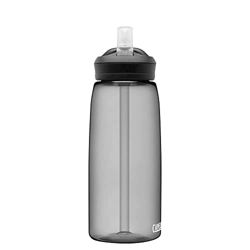 CAMELBAK EDDY+ BITE VALVE STRAW TRITAN RENEW WATER BOTTLE 33.8z CHARCOAL - Like New