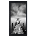 BOJIN 8X16 PICTURE FRAMES BLACK SOLID WOOD WITHOUT MAT PHOTO FRAME -BLACK - Brand New