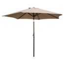 INTERNATIONAL CARAVAN ST. KITTS 8-FOOT CRANK-AND-TILT PATIO UMBRELLA - BEIGE - Like New