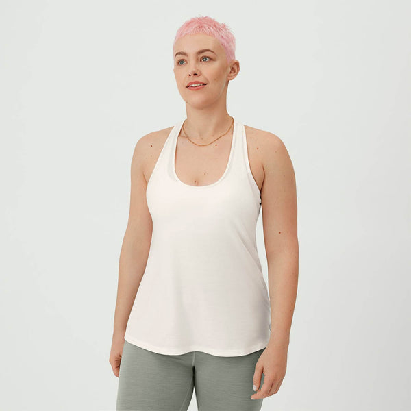 ALLBIRDS WOMEN'S NATURAL FLOW STUDIO TANK - SIZE XS - BLIZZARD - Brand New
