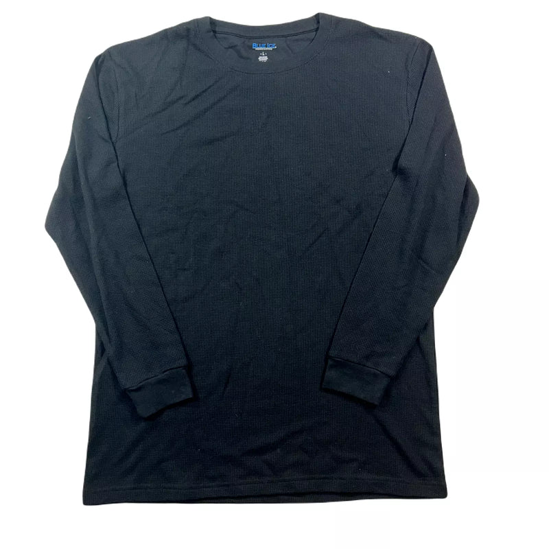 BLUE ICE THERMAL SHIRT MENS LARGE CREWNECK - SIZE: MEN L - BLACK - Brand New