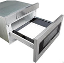 Sharp - 24" 1.2 Cu. Ft. Built-in Microwave Drawer SMD2470ASYE - Stainless Steel - Like New