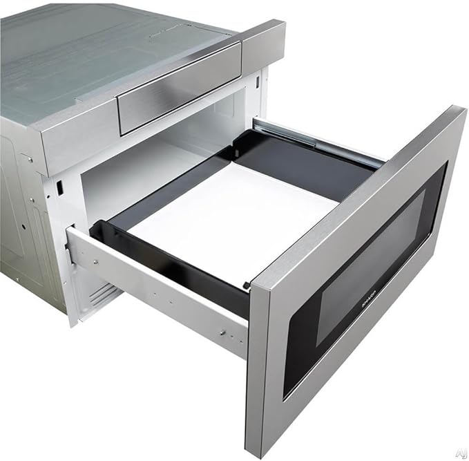 Sharp - 24" 1.2 Cu. Ft. Built-in Microwave Drawer SMD2470ASYE - Stainless Steel - Like New