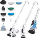 YEMIGTECH ELECTRIC ROTARY FLOOR SCRUBBER, BATHROOM CLEANING BRUSH - WHITE - Like New