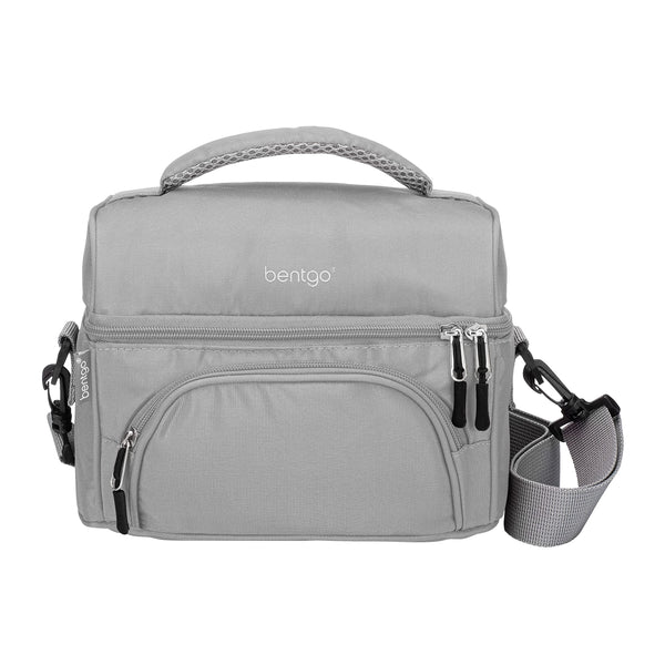 BENTGO DELUXE LUNCH BAG, TOTE WITH ZIPPERED OUTER POCKET, BGOBG2 - GRAY - Brand New