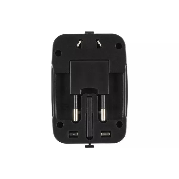 CONAIR TRAVEL SMART ALL-IN-ONE ADAPTER USB A & C PORT - BLACK - Like New