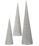 Regency International 18-24-30" Sequin beaded Cone Tree 3 Piece Set B08LMCVWSF - Brand New