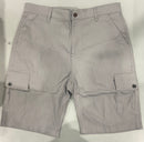 ROAMING SOUL MEN'S COTTON FLEX STRETCH CARGO SHORTS SIZE 36 - LIGHT GRAY - Like New