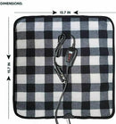 ZONETECH BLACK AND WHITE PLAID WARMING PAD COZY WARMTH - BLACK/WHITE - Like New