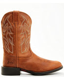 B09YNV3TWK Justin Men's Rendon Sorrell Western Boot Round Brown Size 9 - Brand New