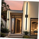 GENERIC 2-PACK LED OUTDOOR WALL SCONCES - BLACK - Like New