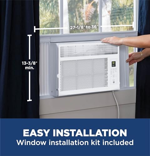 GE WINDOW AIR CONDITIONER UNIT 6,000 BTU FOR SMALL ROOMS AHEE06ACQ1 - WHITE - Like New