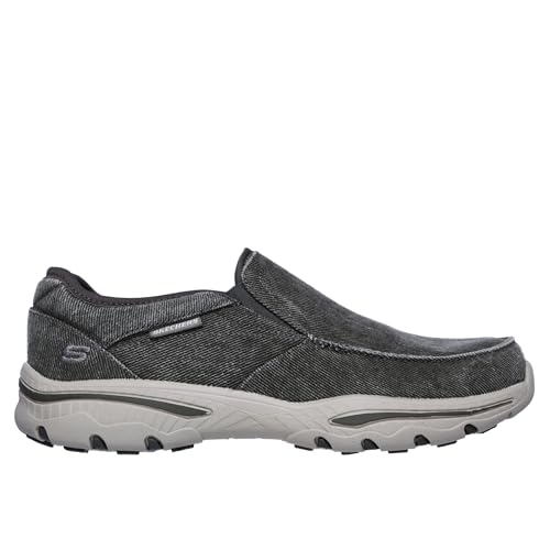 SKECHERS MEN CRESTON-MOSECO MOC TOE SLIP ON SIZE MEN 7 CHARCOAL - Brand New