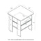 Furinno Andrey Set of 2 End Side Table Night Stand Bedside Table - Espresso - Like New