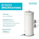 INTEX KRYSTAL CLEAR 1,000 GPH CARTRIDGE FILTER PUMP FOR ABOVE GROUND - WHITE - Like New