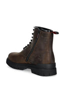 HUGO MEN'S RYAN SMOOTH LEATHER LACE UP BOOT - SIZE: MEN 8 - OPEN BROWN - Like New
