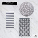 DESIGN IMPORTS REVERSIBLE OUTDOOR LATTICE WOVEN RUG, 4X6 FT - GRAY - Brand New