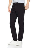 AMAZON ESSENTIALS MEN'S SLIM-FIT TWILL CHINO PANTS 30WX32L - BLACK - Brand New