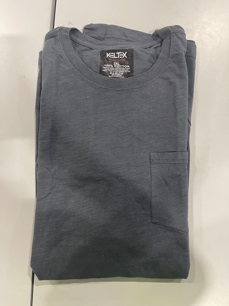 KELTEX T-SHIRT 100% COTTON - SIZE: 2XL - GRAY - Like New