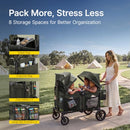 BABYPAVE 4 SEATER WAGON STROLLER FOR KIDS WITH 66 LB SPACIOUS STORAGE - GREEN - Like New