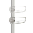 SIMPLEHUMAN SHOWER CADDY, MATT STAINLESS STEEL + ANODISED ALUMINIUM - BT1109 - Like New