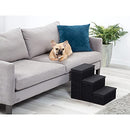 Etna 3-Step Pet Steps with Storage Fold Away Pet Stairs for Dogs Cats - Black - Brand New