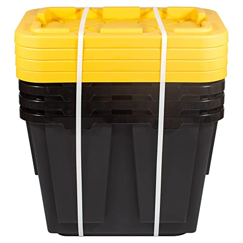 Office Depot Brand Greenmade Professional Storage Totes 12 Gallon 4 Pack Yellow - Like New