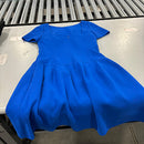 OSCAR DE LA RENTA WOOL DRESS WITH BACK ZIPPER - SIZE: WOMEN 6 - ROYAL BLUE - Like New
